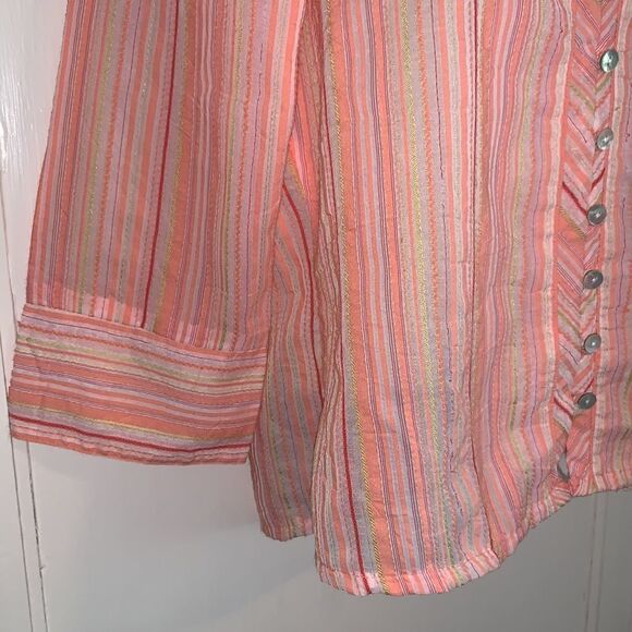 J. H. Collectibles orange striped shirt - Picture 5 of 11